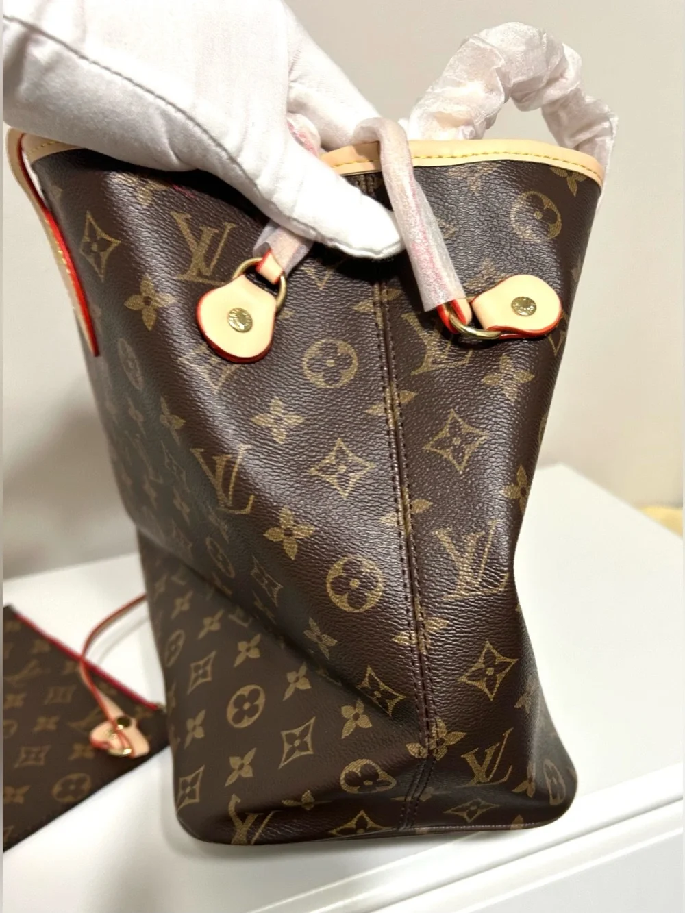 Large Tote Monogram Bag with Wristlet